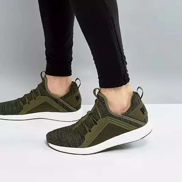 Like new Puma Running mega nrgy knit sneakers in green